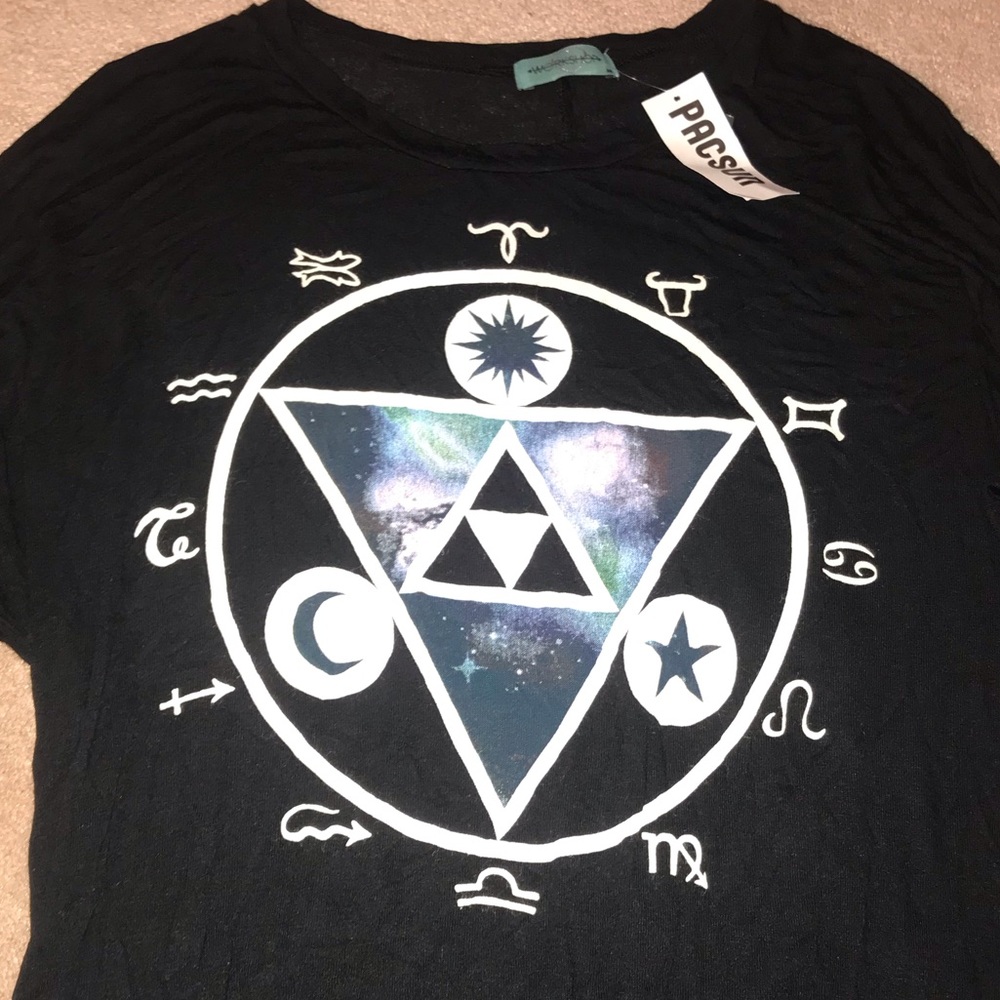 🖤✨PacSun Black Galaxy Zodiac Chart Sweater ✨🖤